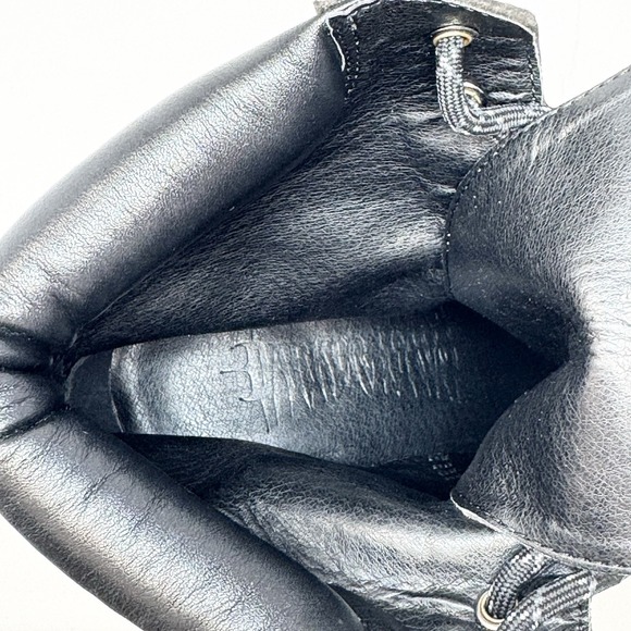 Dolls Kill Darker Wavs Kickdrum Clear Heeled Suede Work Boots Black Size 9 - Picture 14 of 16